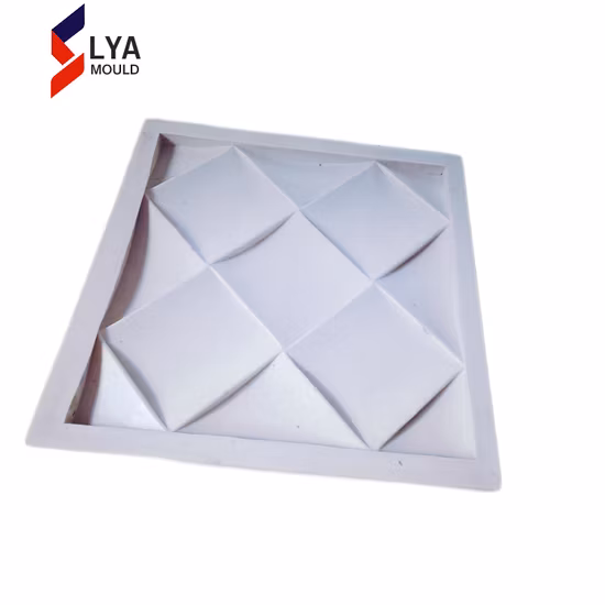 Moldes de hormigón de plástico de caucho para azulejos de piedra de pared de panel de pared de yeso 3D