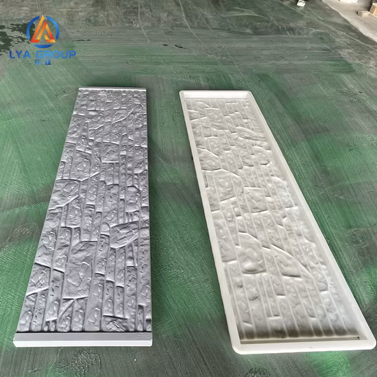 Paneles de piedra de pared rápida, moldes de valla de hormigón prefabricado de plástico para la venta